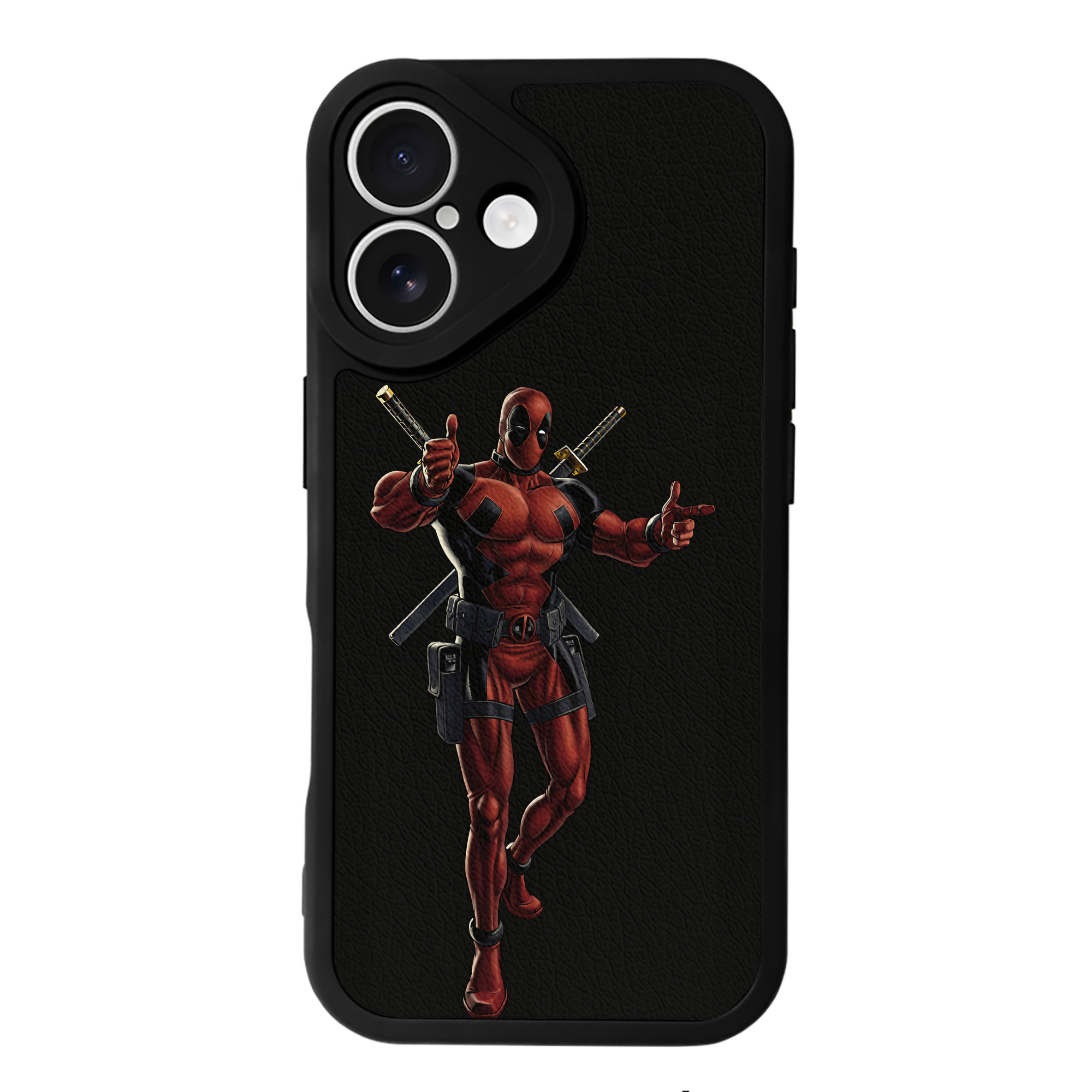 （画像用） Deadpool デッドプール 【iPhone 16シリーズ対応】シリコンスマホケース（レザー調） 材質：シリコン